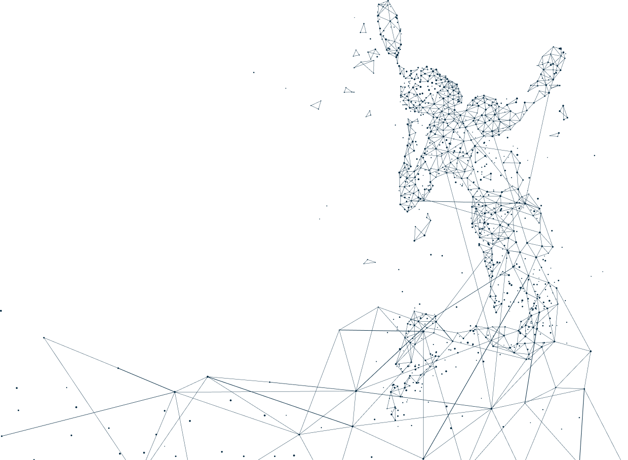 Dotted athlete silhouette